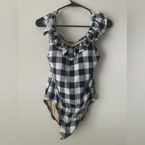 G.I.L.I Women’s One Piece bathing suit. Plaid. Size 8.